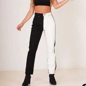 REVICE DEMIN black and white jeans never worn